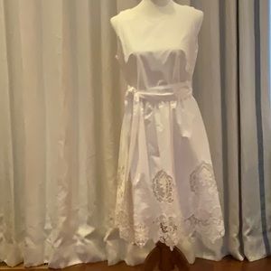 Garnet Hill white tea dress, size 8